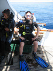 geared up for the dive