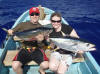 Mark and Debra honeymooners to Aitutaki, cook islands deep sea fishing